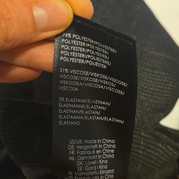 Liverpool Black and Grey Plaid Skinny Pants Size 6/28 - Picture 7 of 7